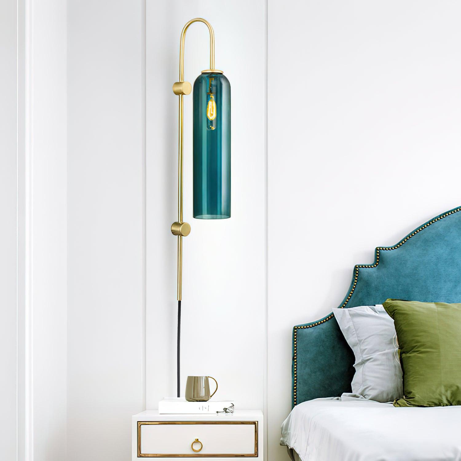 Valentina Modern Glass Plug-In Wall Lamp