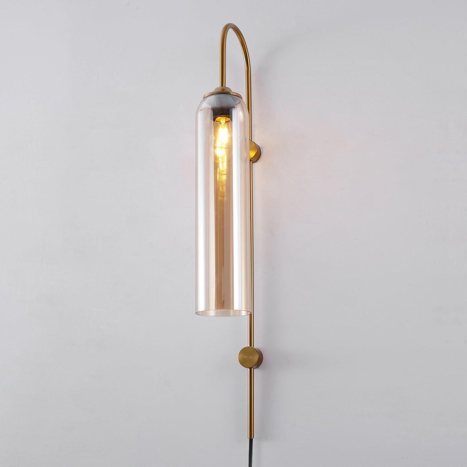 Valentina Modern Glass Plug-In Wall Lamp