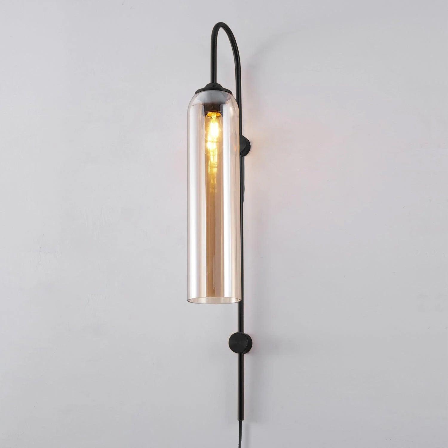 Valentina Modern Glass Plug-In Wall Lamp