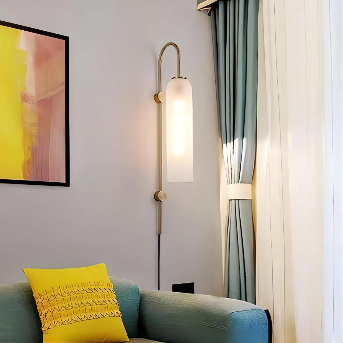 Valentina Modern Glass Plug-In Wall Lamp