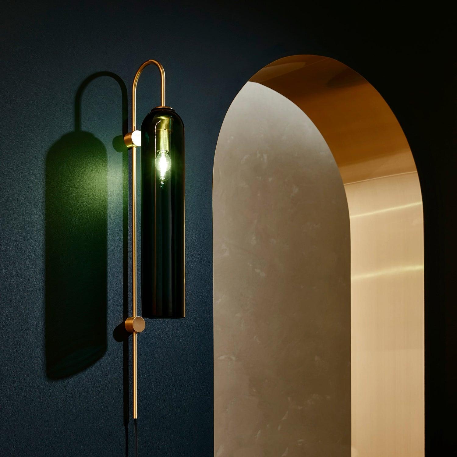 Valentina Modern Glass Plug-In Wall Lamp