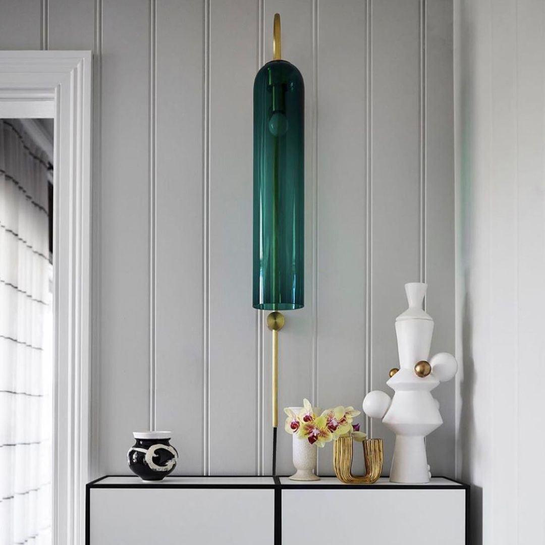 Valentina Modern Glass Plug-In Wall Lamp