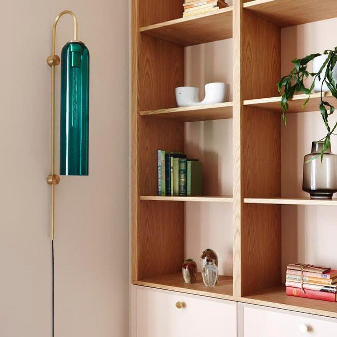 Valentina Modern Glass Plug-In Wall Lamp