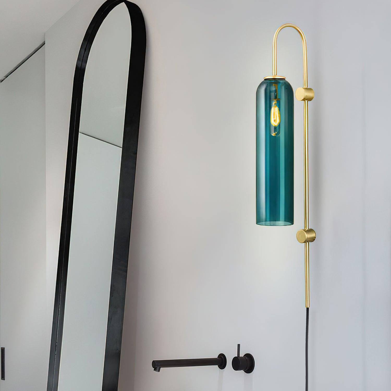 Valentina Modern Glass Plug-In Wall Lamp