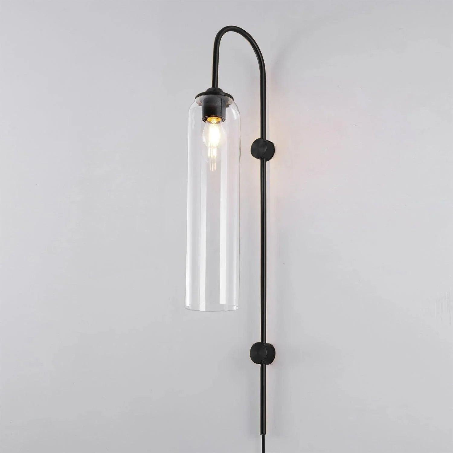 Valentina Modern Glass Plug-In Wall Lamp
