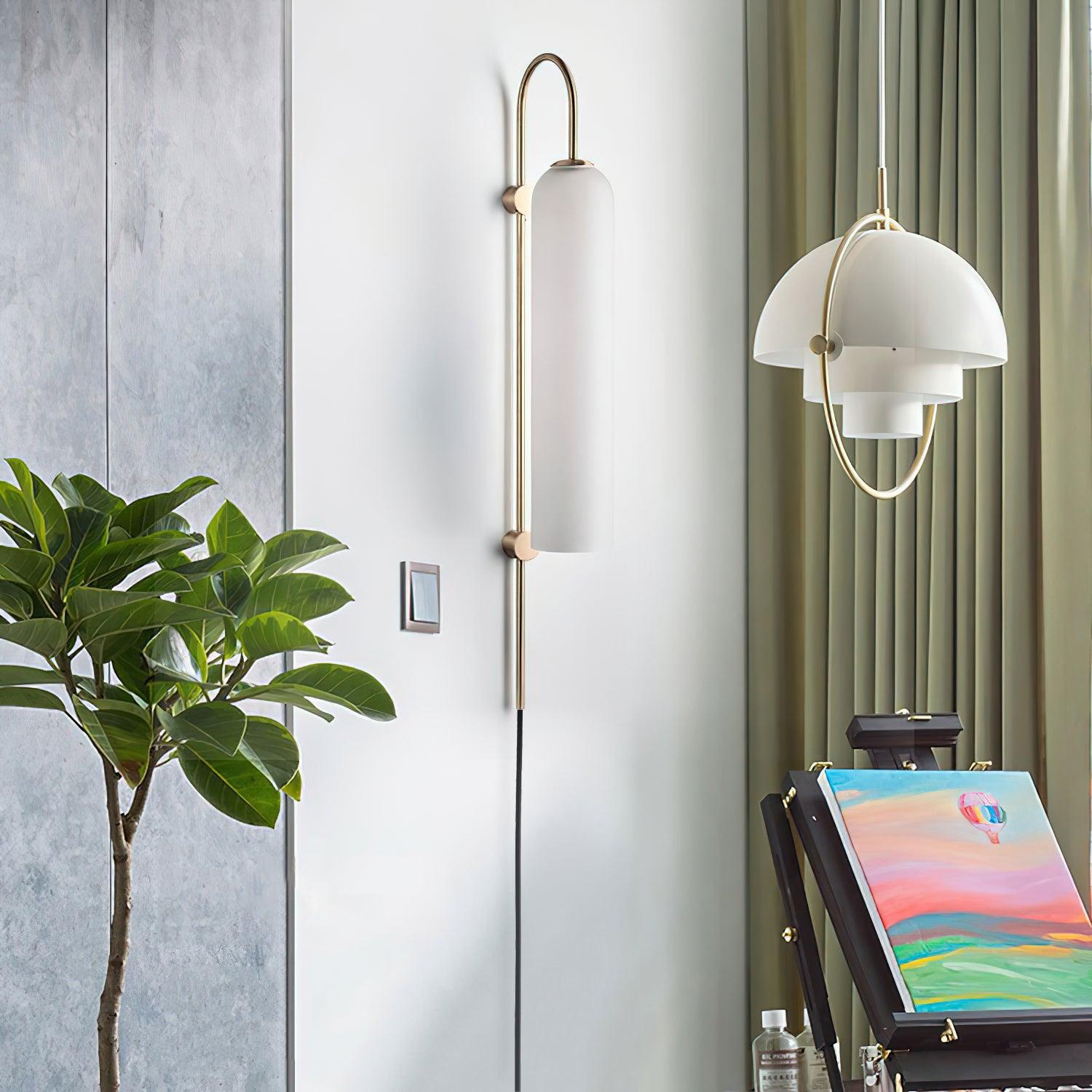 Valentina Modern Glass Plug-In Wall Lamp