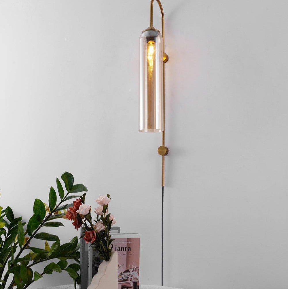 Valentina Modern Glass Plug-In Wall Lamp