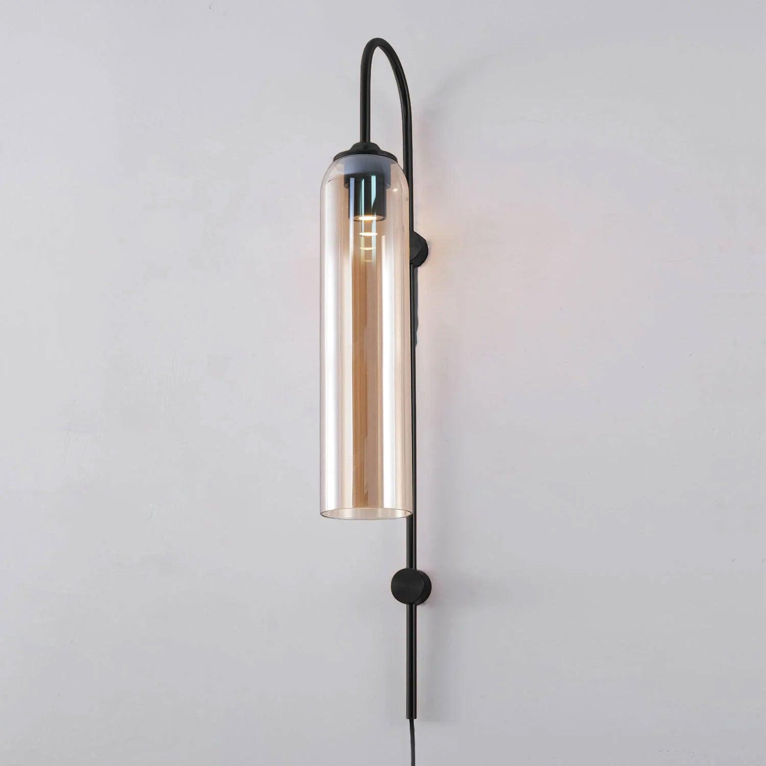 Valentina Modern Glass Plug-In Wall Lamp