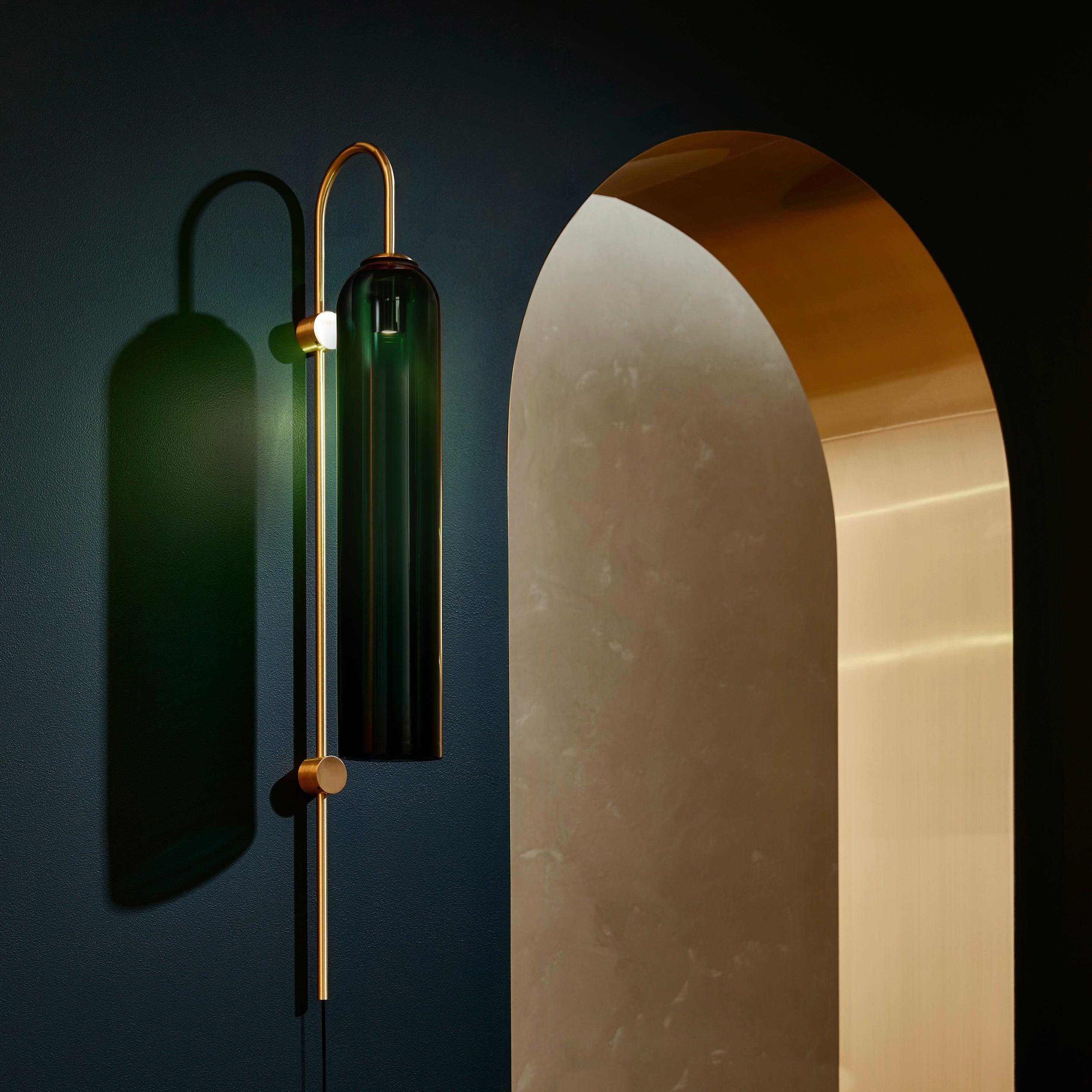 Valentina Modern Glass Plug-In Wall Lamp