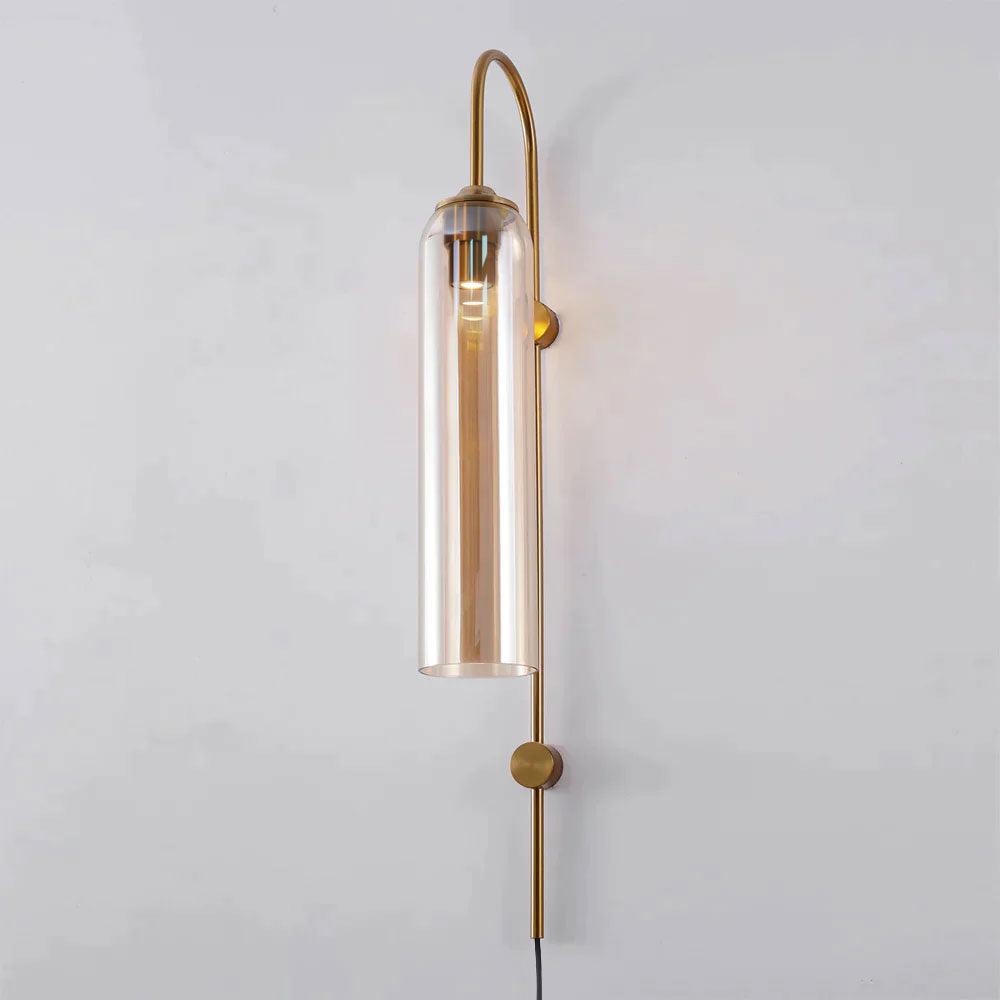 Valentina Modern Glass Plug-In Wall Lamp