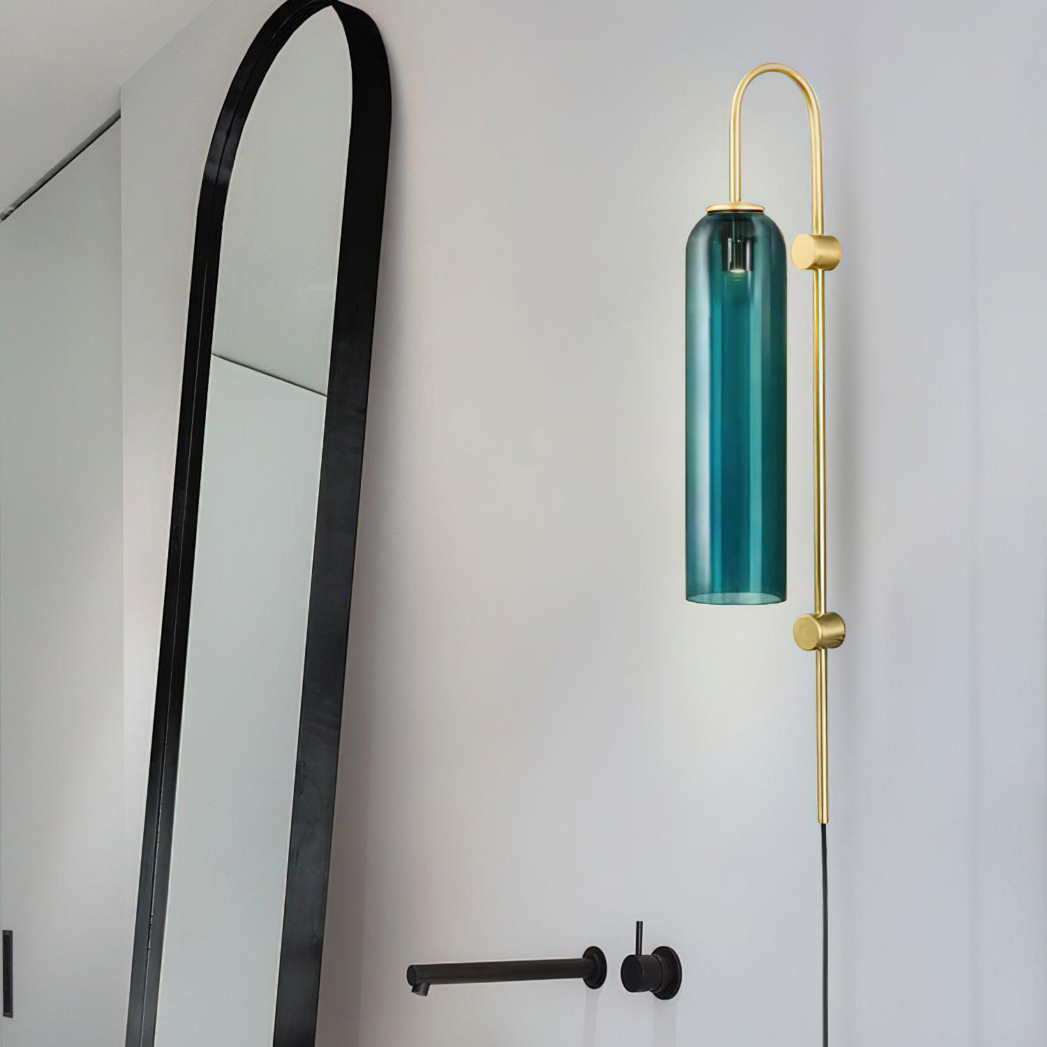 Valentina Modern Glass Plug-In Wall Lamp