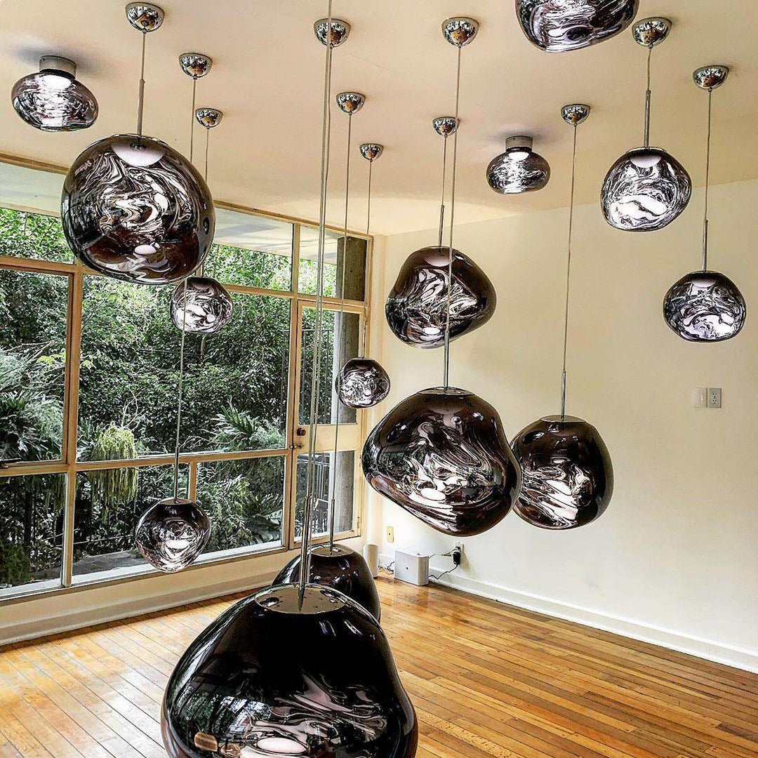 Lustra Pendant Lamp Modern Lava Glass - Letslighting