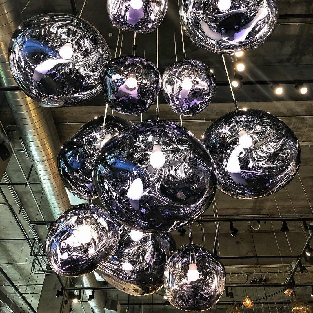 Lustra Pendant Lamp Modern Lava Glass - Letslighting