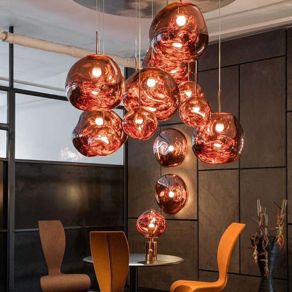 Lustra Pendant Lamp Modern Lava Glass - Letslighting