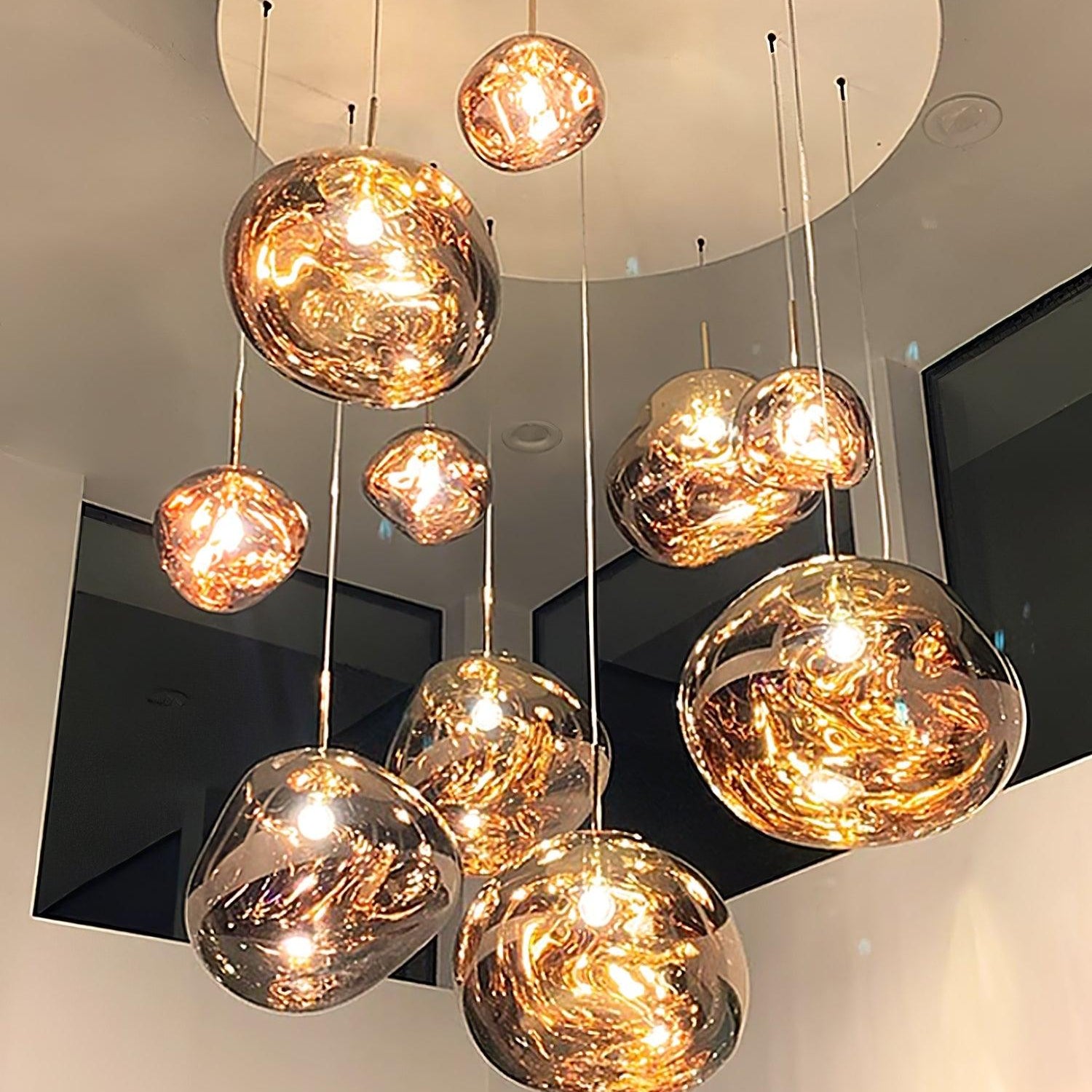 Lustra Pendant Lamp Modern Lava Glass - Letslighting