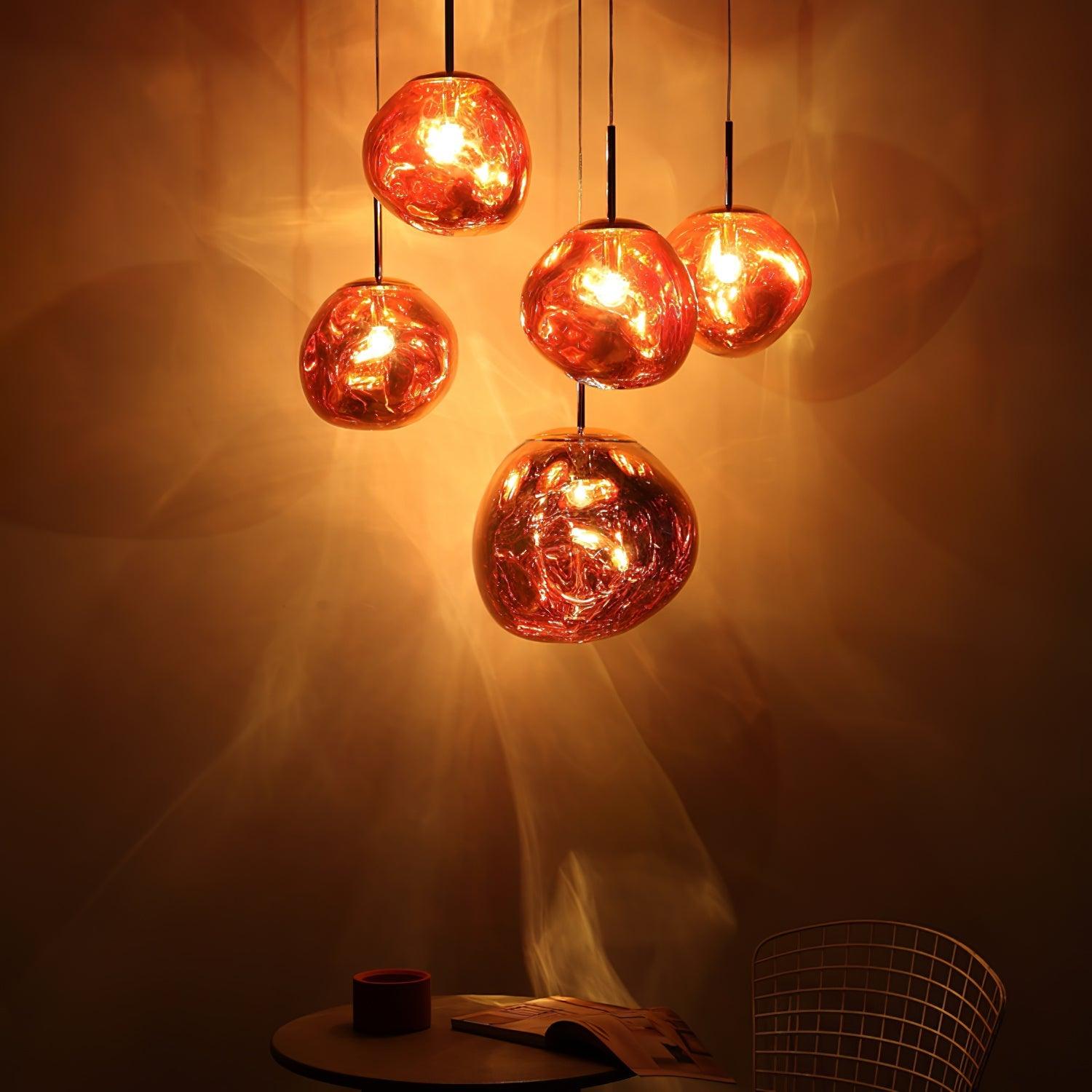 Lustra Pendant Lamp Modern Lava Glass - Letslighting