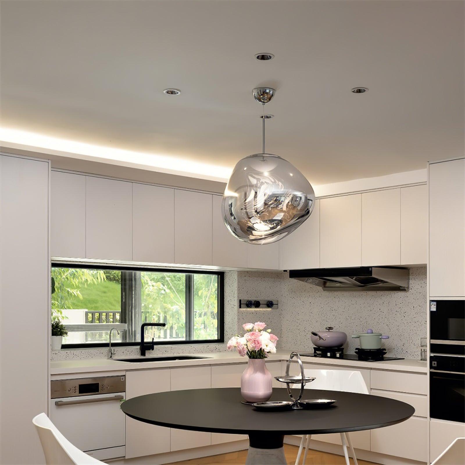 Lustra Pendant Lamp Modern Lava Glass - Letslighting