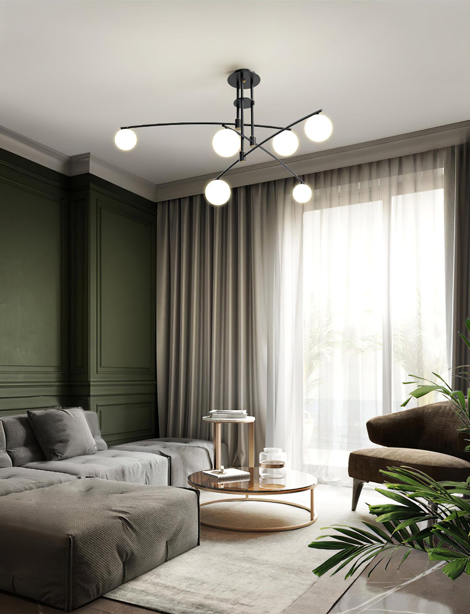 Lustra Chandelier Long Arm Modern 6-Light - Letslighting