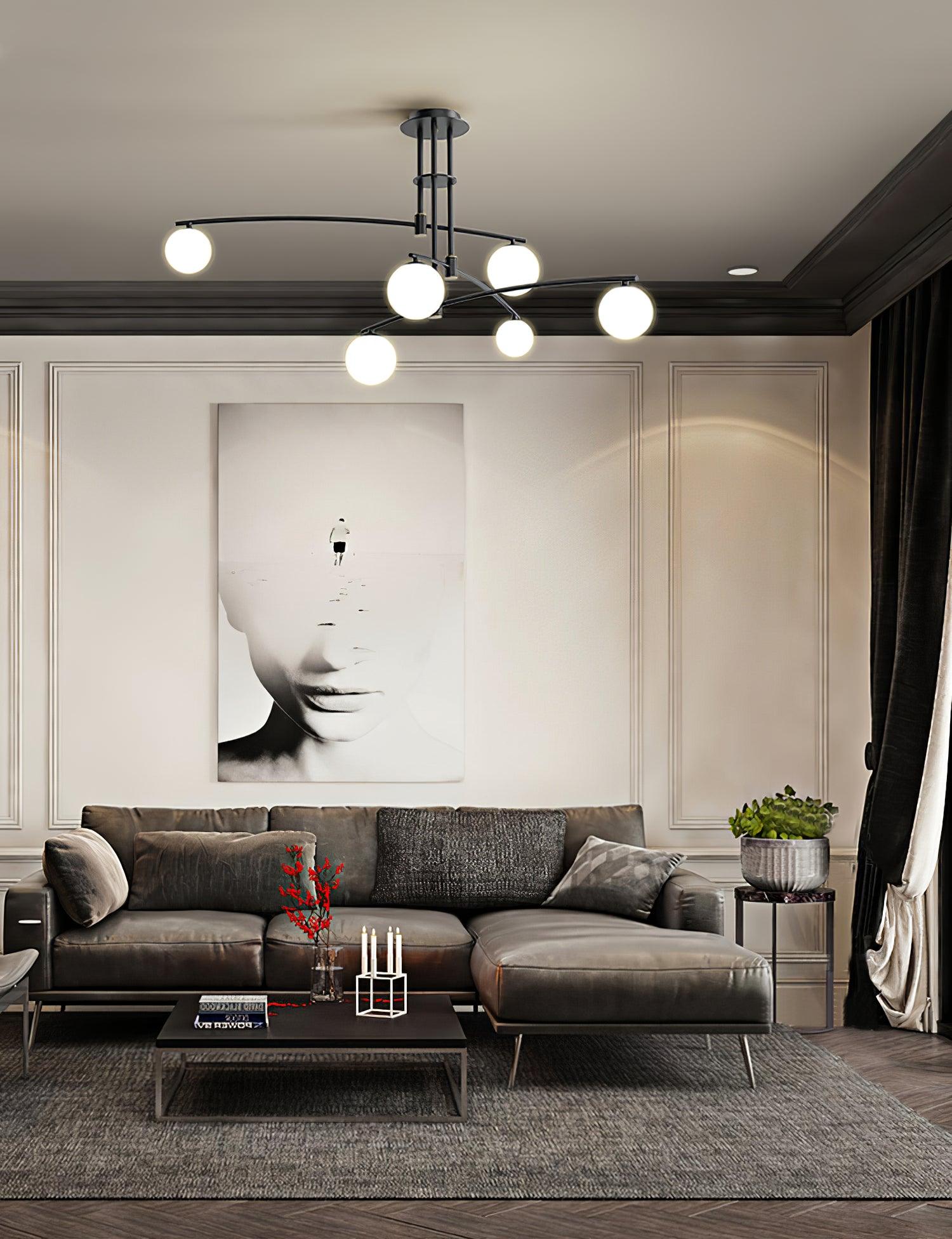 Lustra Chandelier Long Arm Modern 6-Light - Letslighting