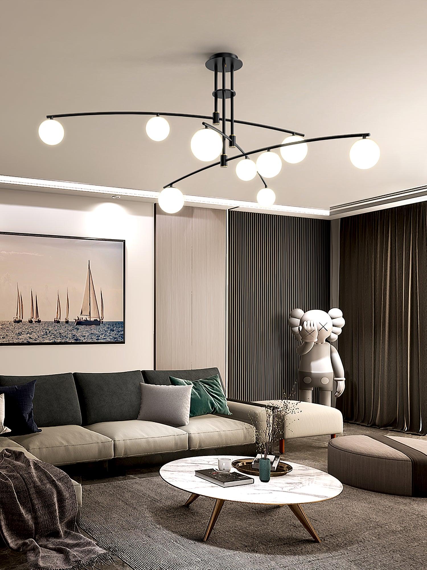 Lustra Chandelier Long Arm Modern 6-Light - Letslighting