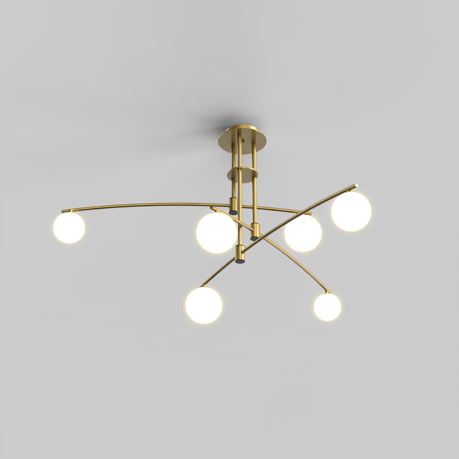 Lustra Chandelier Long Arm Modern 6-Light - Letslighting