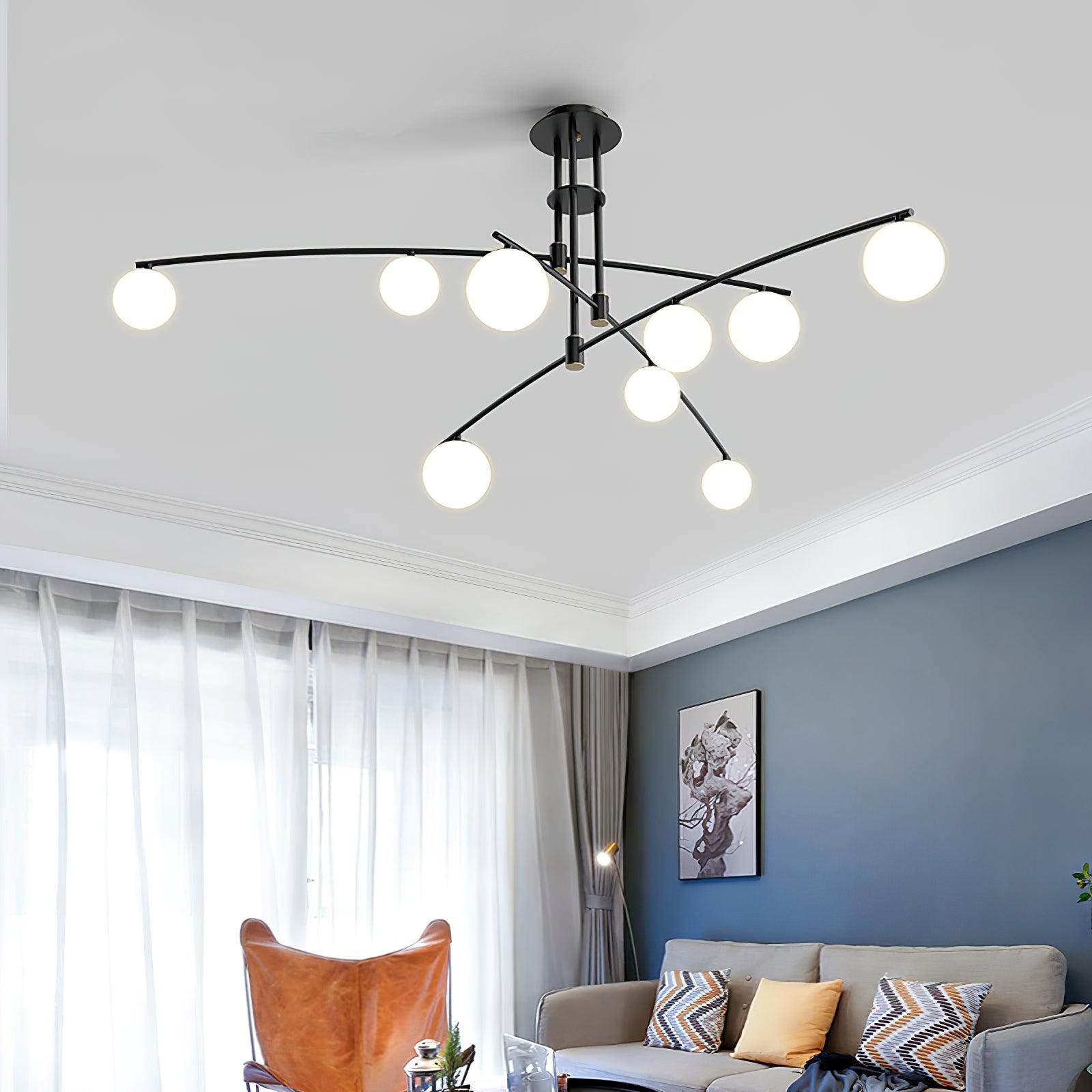 Lustra Chandelier Long Arm Modern 6-Light - Letslighting