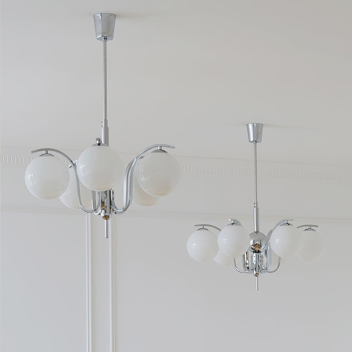 Lustra Chandelier Chrome Glass Modo Deco Elegant - Letslighting