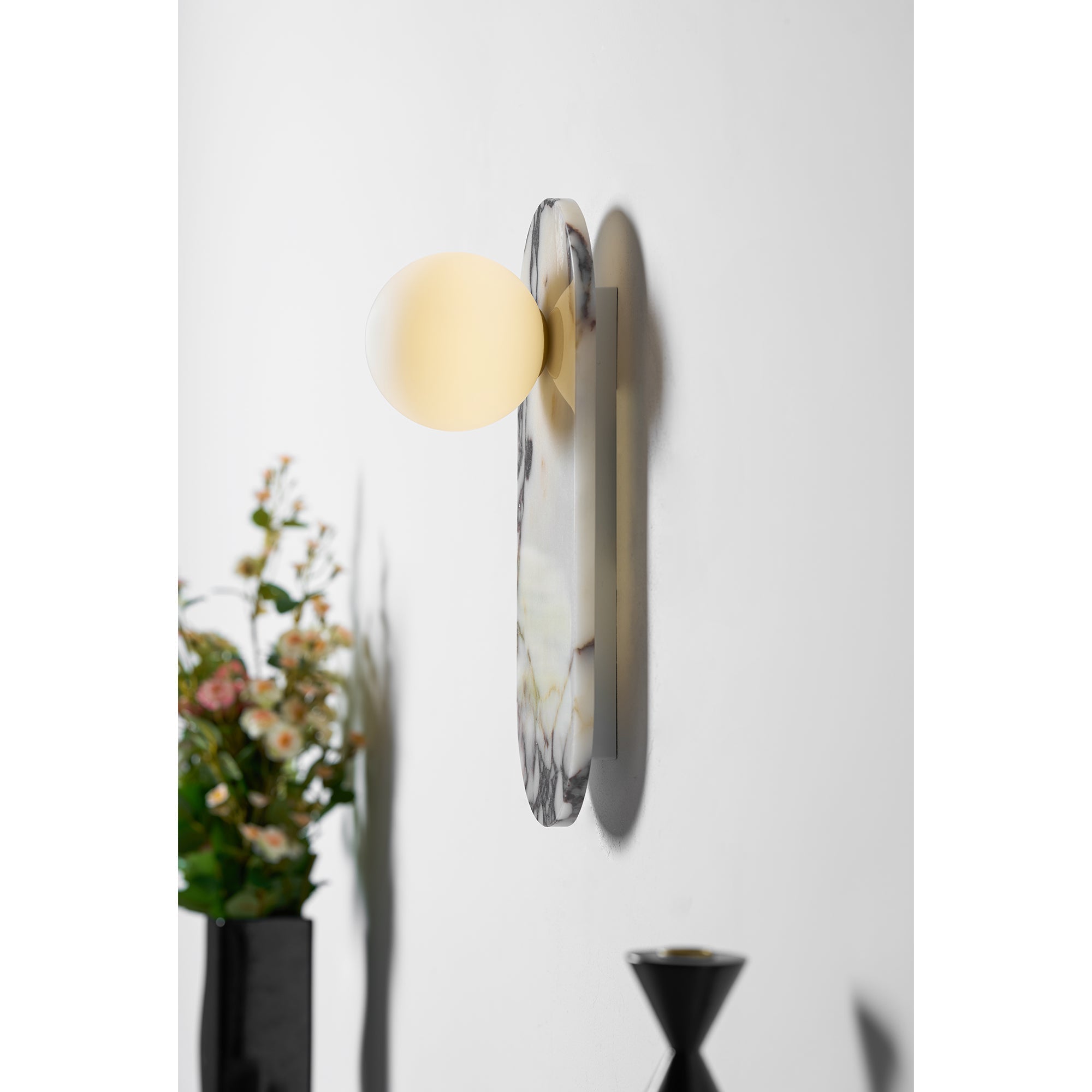 Covelyra Modern Minimalist Marble Glass Wall Lamp - Letslighting