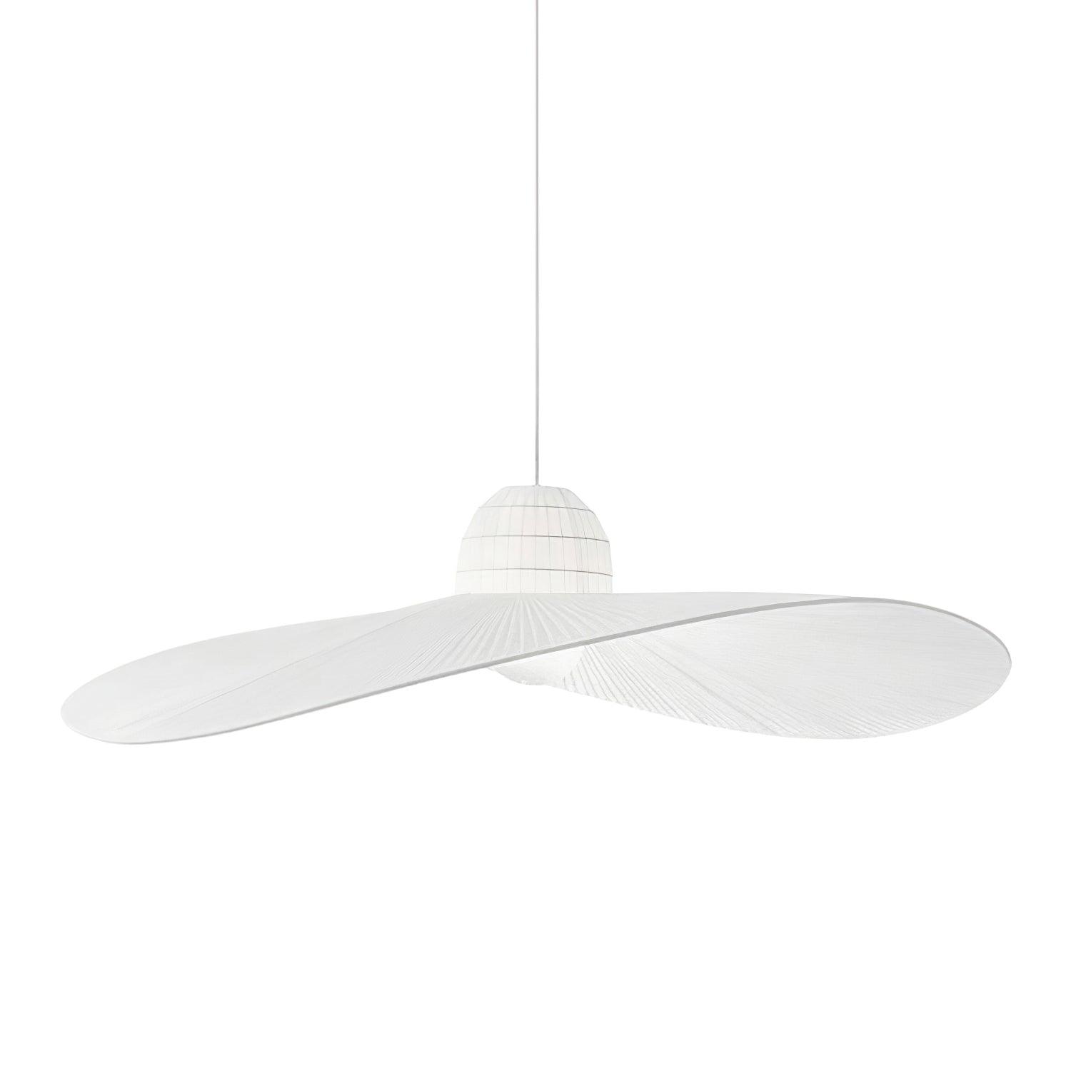 Moire Hat Pendant Lamp Pleated Fabric Modern - Letslighting