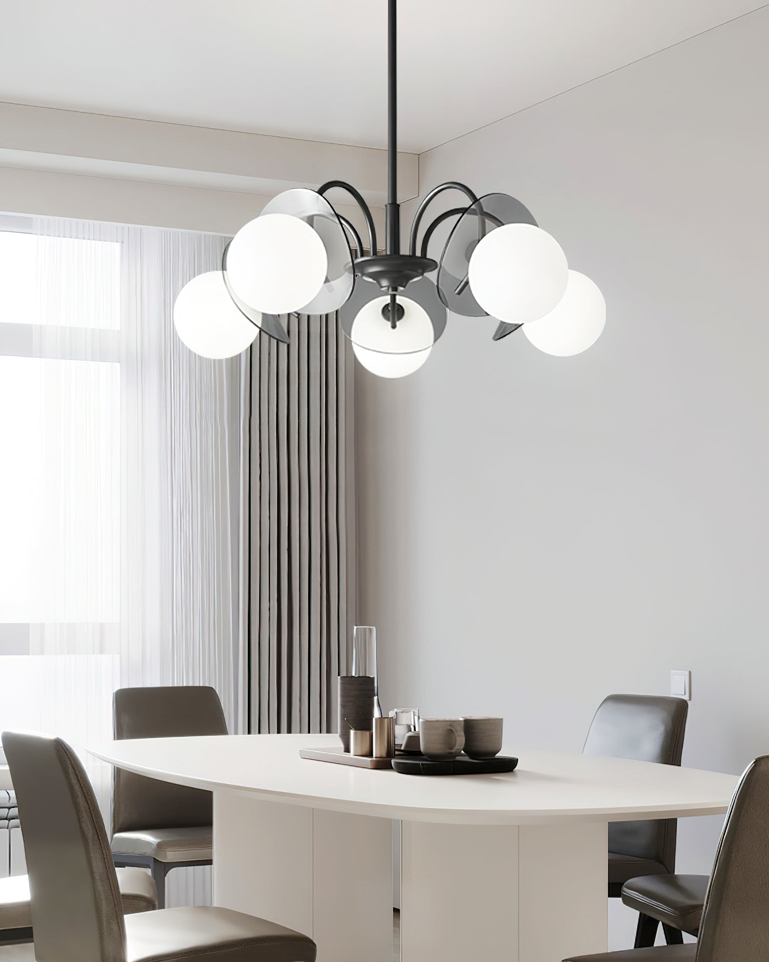 Aurora Chandelier Globe Arm Sculptural - Letslighting