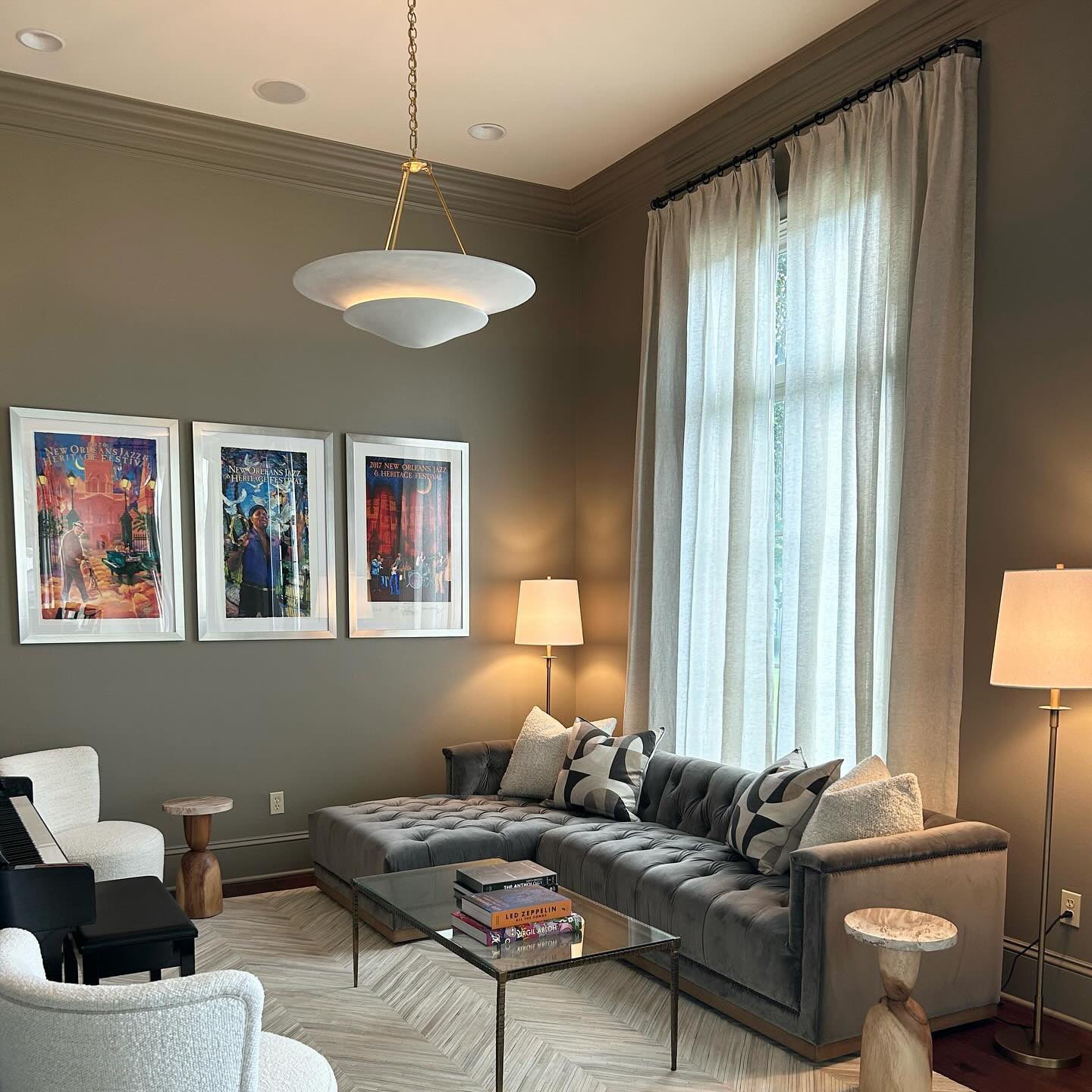 Mollino Chandelier Gypsum Sculptural Suspended - Letslighting