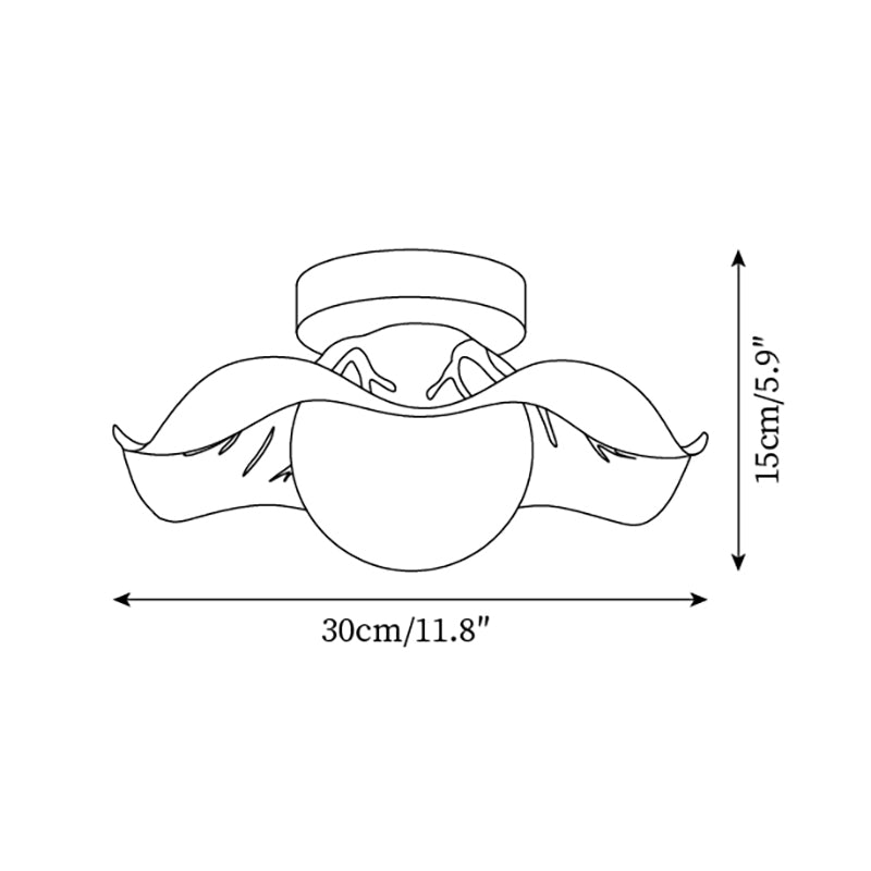 Monae Ceiling Light Petal Shape Globe Modern - Letslighting