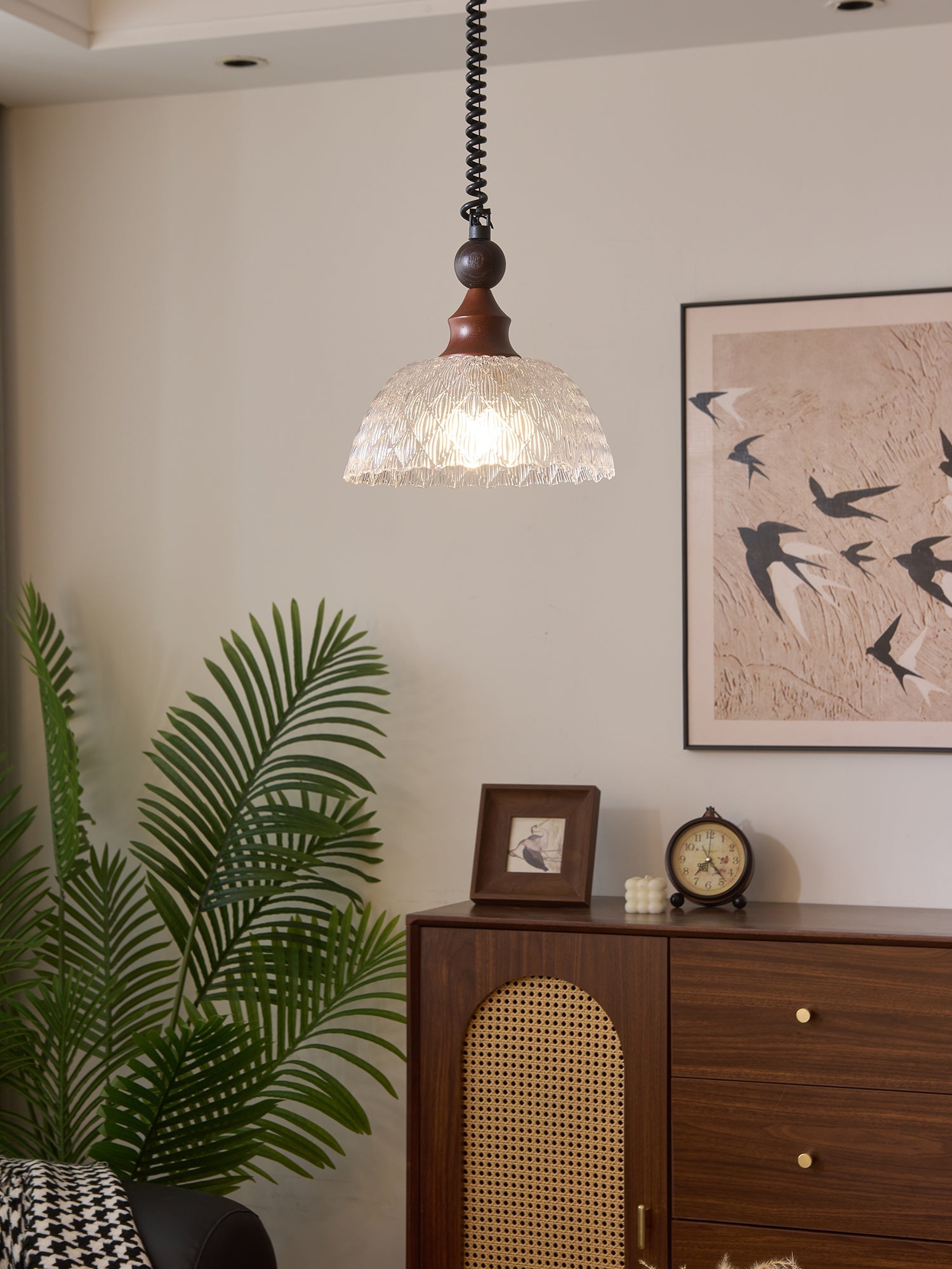 Nydoreth Elegance Vintage Art Wood Pendant Lamp - Letslighting