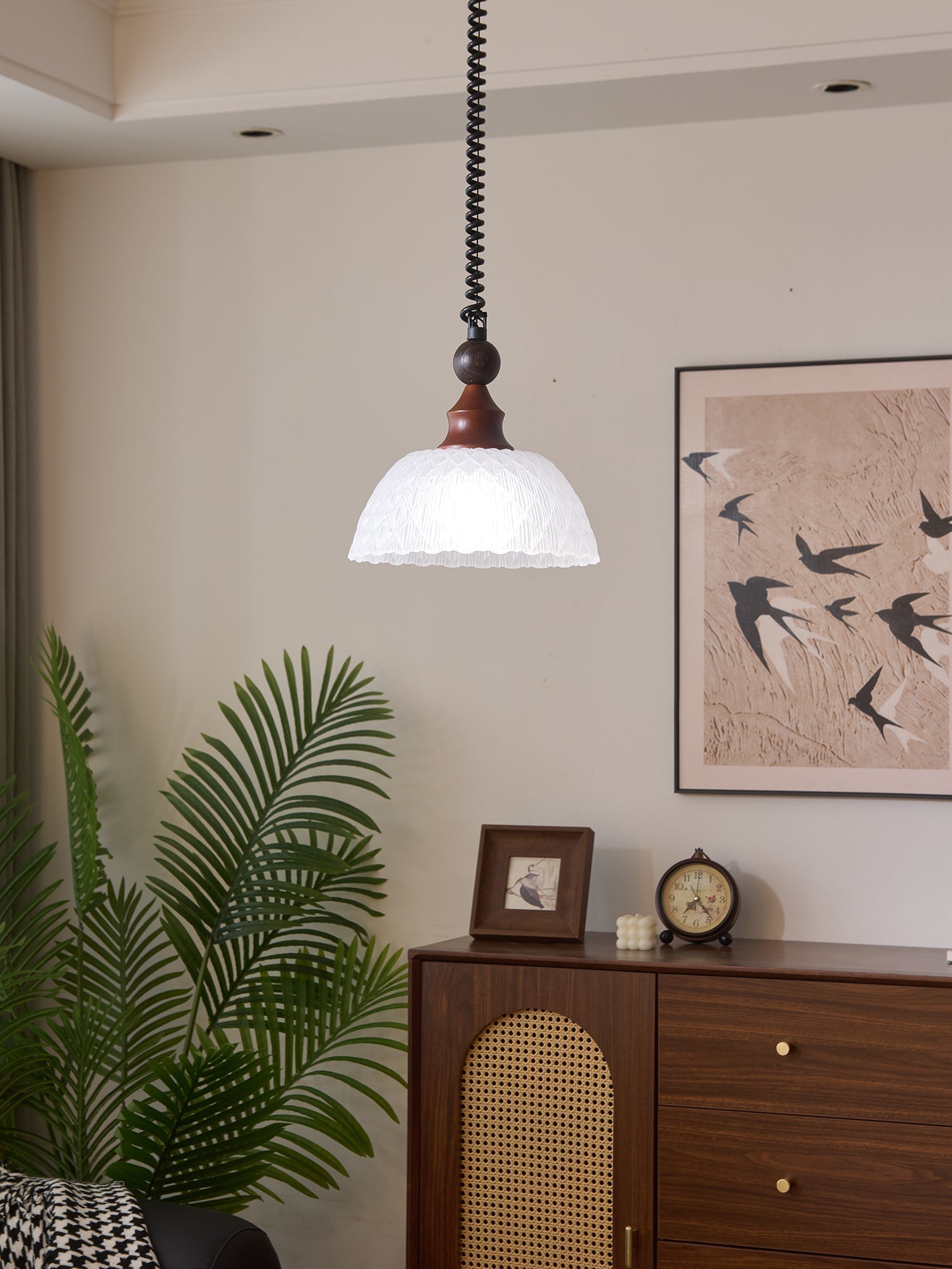 Nydoreth Elegance Vintage Art Wood Pendant Lamp - Letslighting