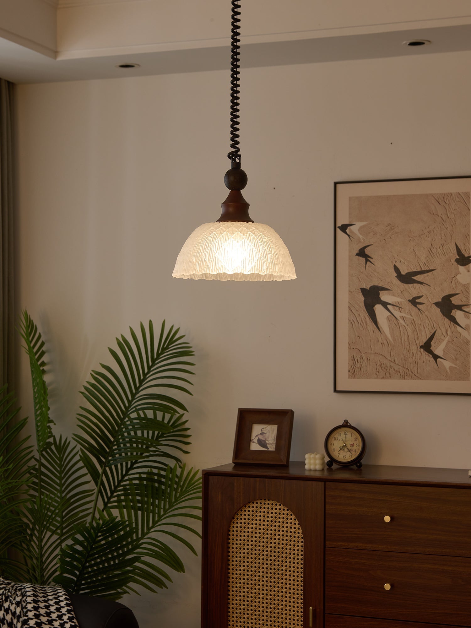 Nydoreth Elegance Vintage Art Wood Pendant Lamp - Letslighting