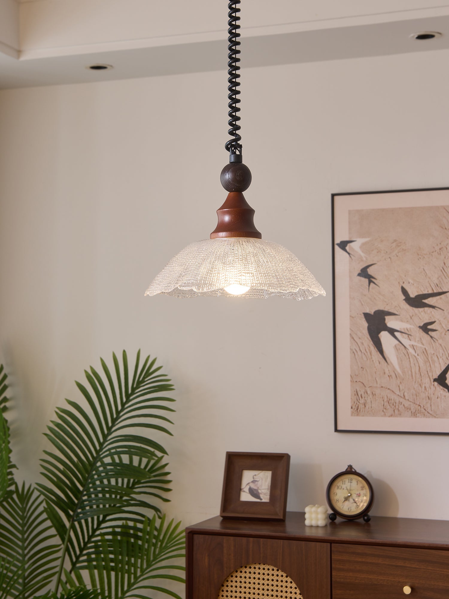 Nydoreth Elegance Vintage Art Wood Pendant Lamp - Letslighting