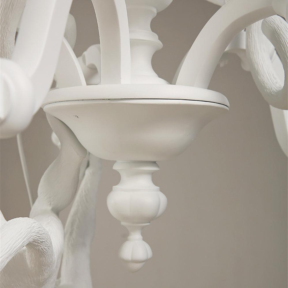 Lustra Chandelier Monkey Black Playful Sculpture - Letslighting