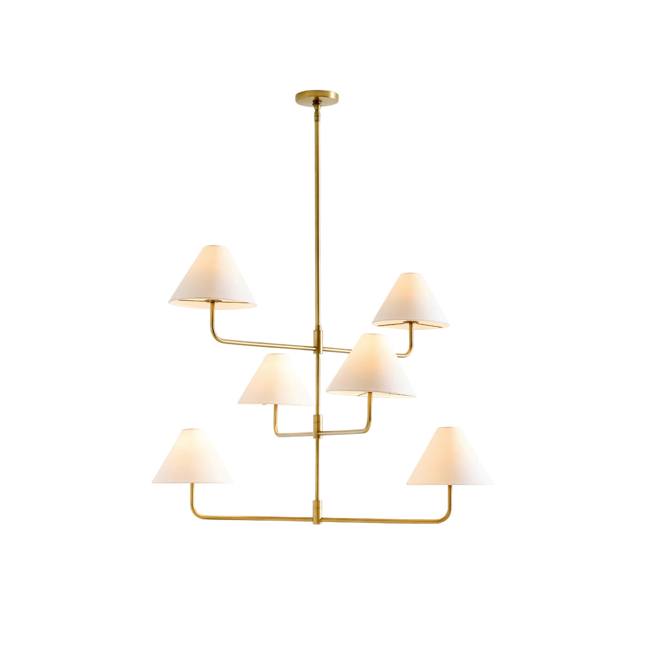 Zoruvyh Three Tier Vintage Industrial Fabric Chandelier - Letslighting