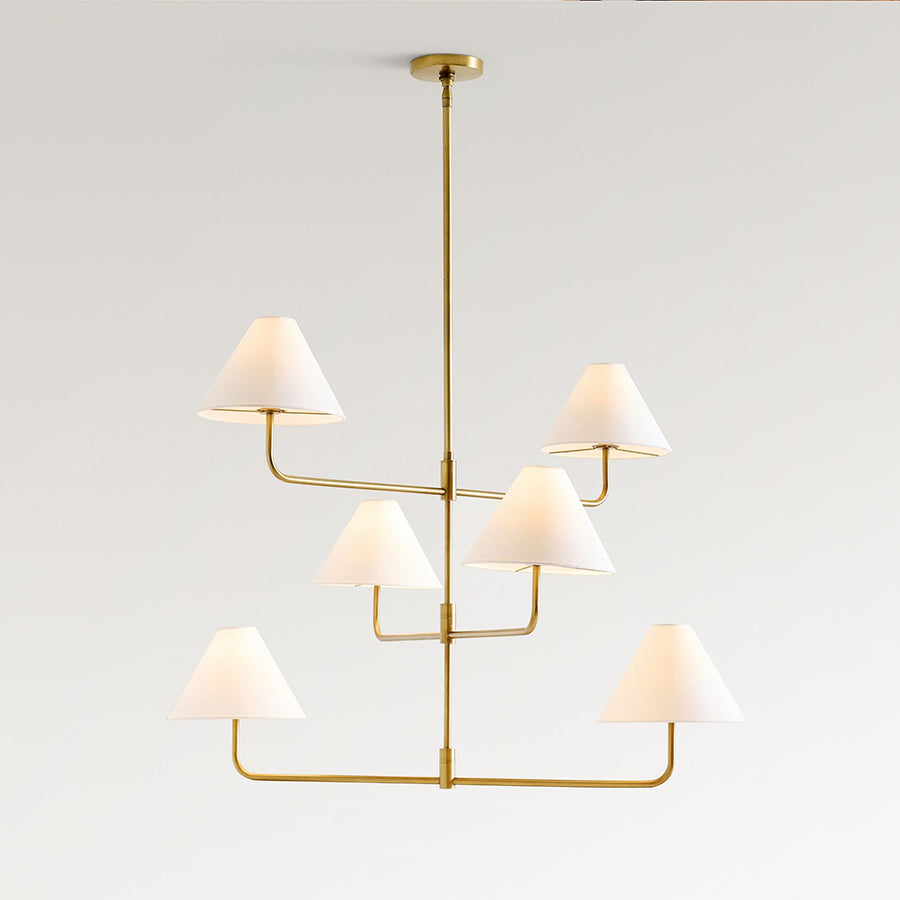 Zoruvyh Three Tier Vintage Industrial Fabric Chandelier - Letslighting