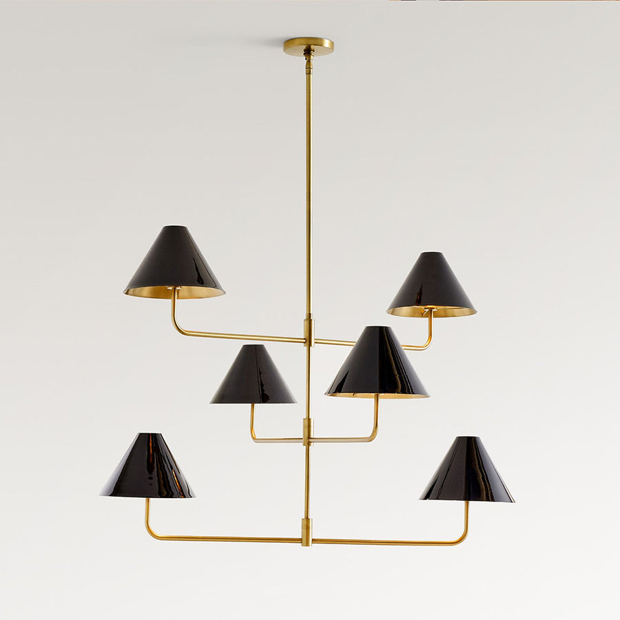 Zoruvyh Three Tier Vintage Industrial Fabric Chandelier - Letslighting