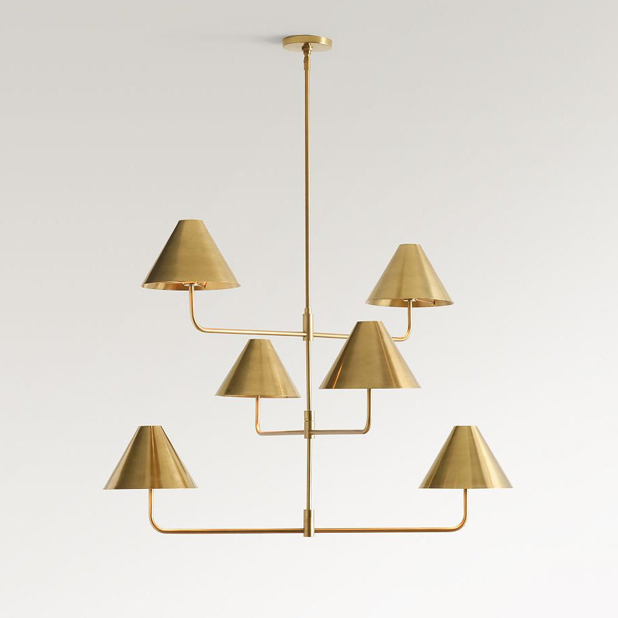 Zoruvyh Three Tier Vintage Industrial Fabric Chandelier - Letslighting