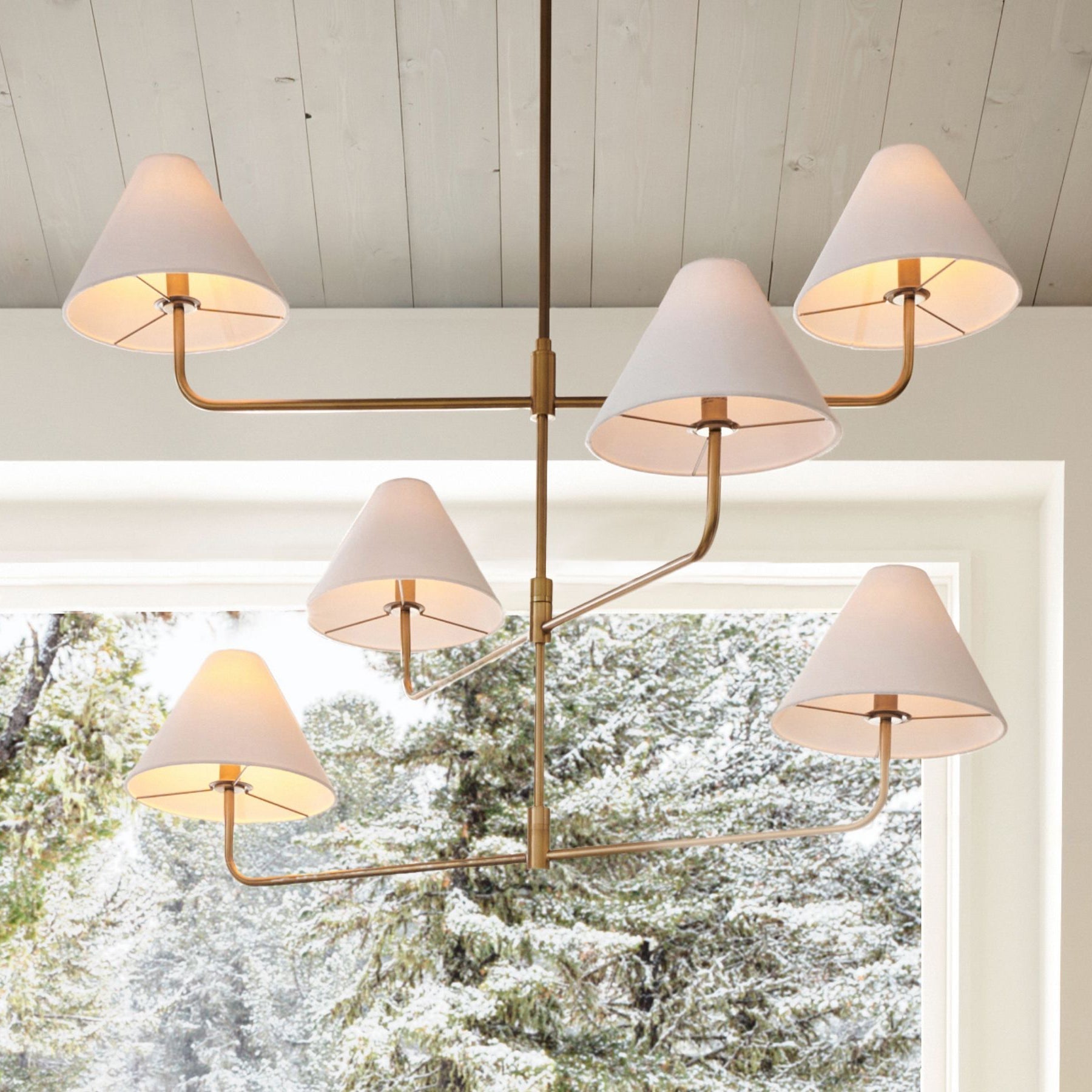 Zoruvyh Three Tier Vintage Industrial Fabric Chandelier - Letslighting