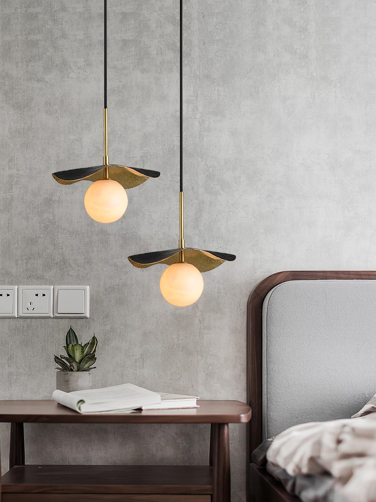 Ivvynen Leaf Canopy Alabaster Pendant Light - Letslighting