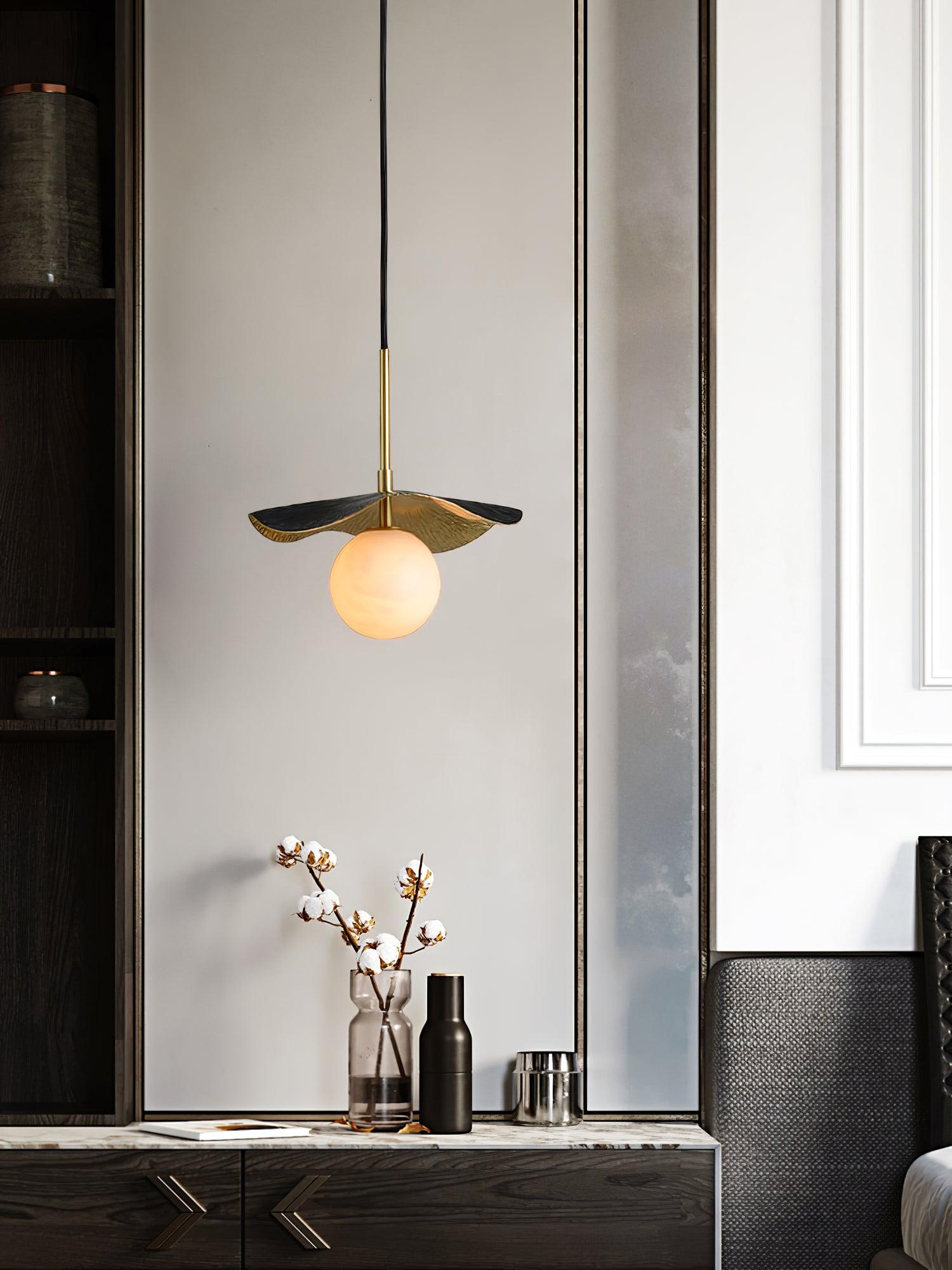 Ivvynen Leaf Canopy Alabaster Pendant Light - Letslighting