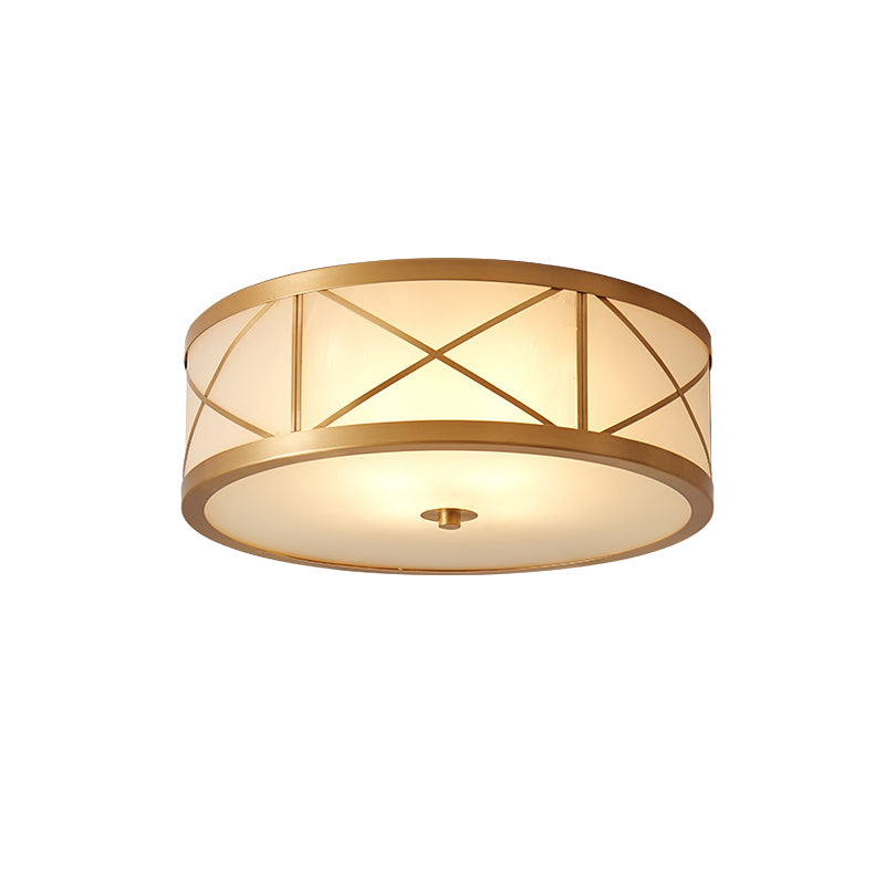 Vovene Modern Minimalist Brass Glass Ceiling Light - Letslighting