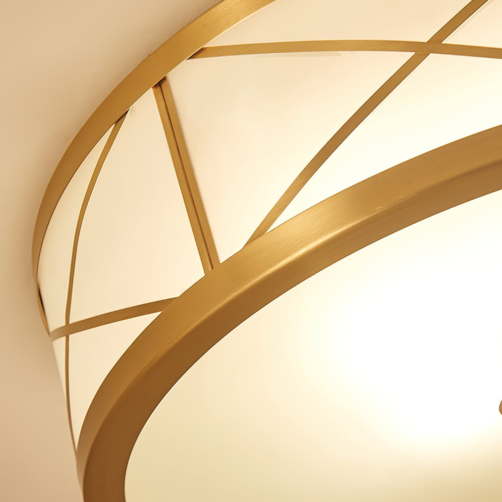 Vovene Modern Minimalist Brass Glass Ceiling Light - Letslighting