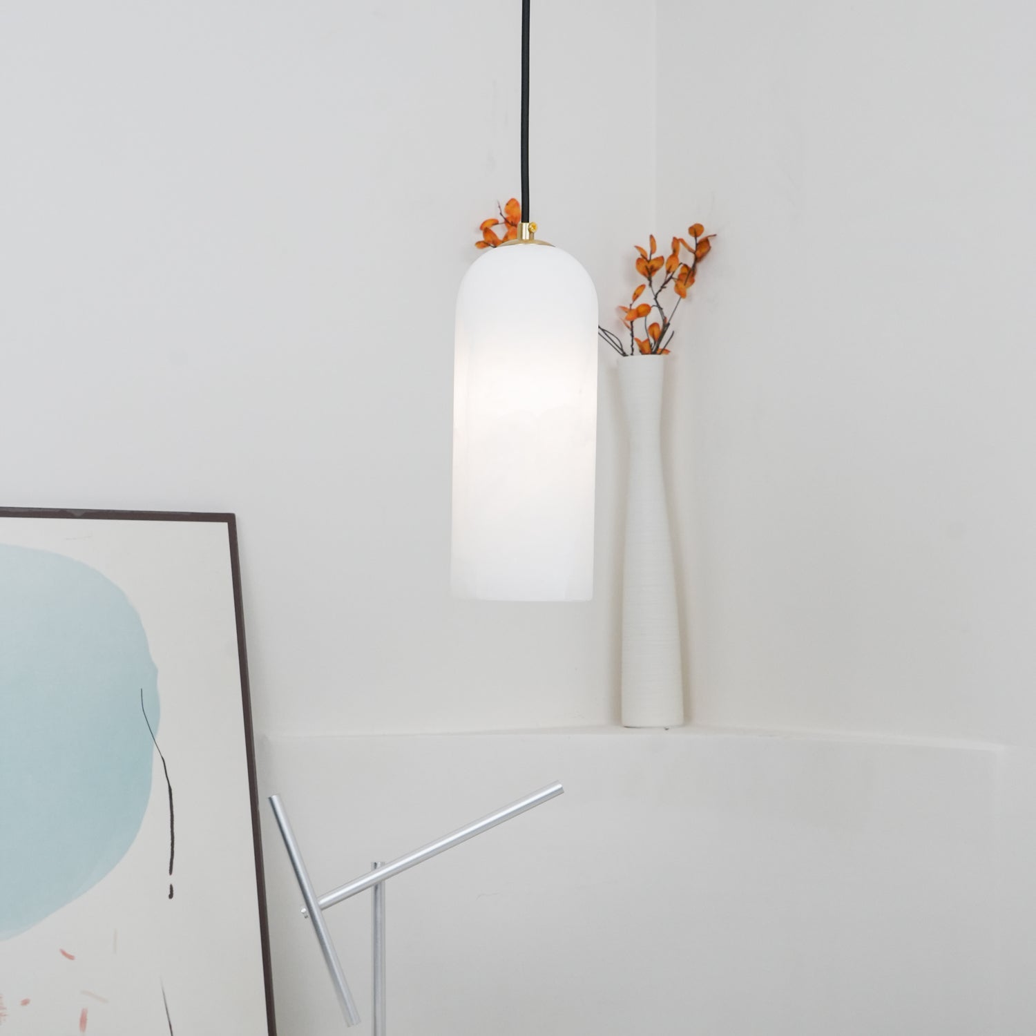 Zashayra Cylindrical Alabaster Pendant Light - Letslighting