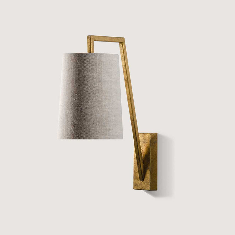 Myvarira Modern Minimalist Brass Fabric Wall Lamp - Letslighting