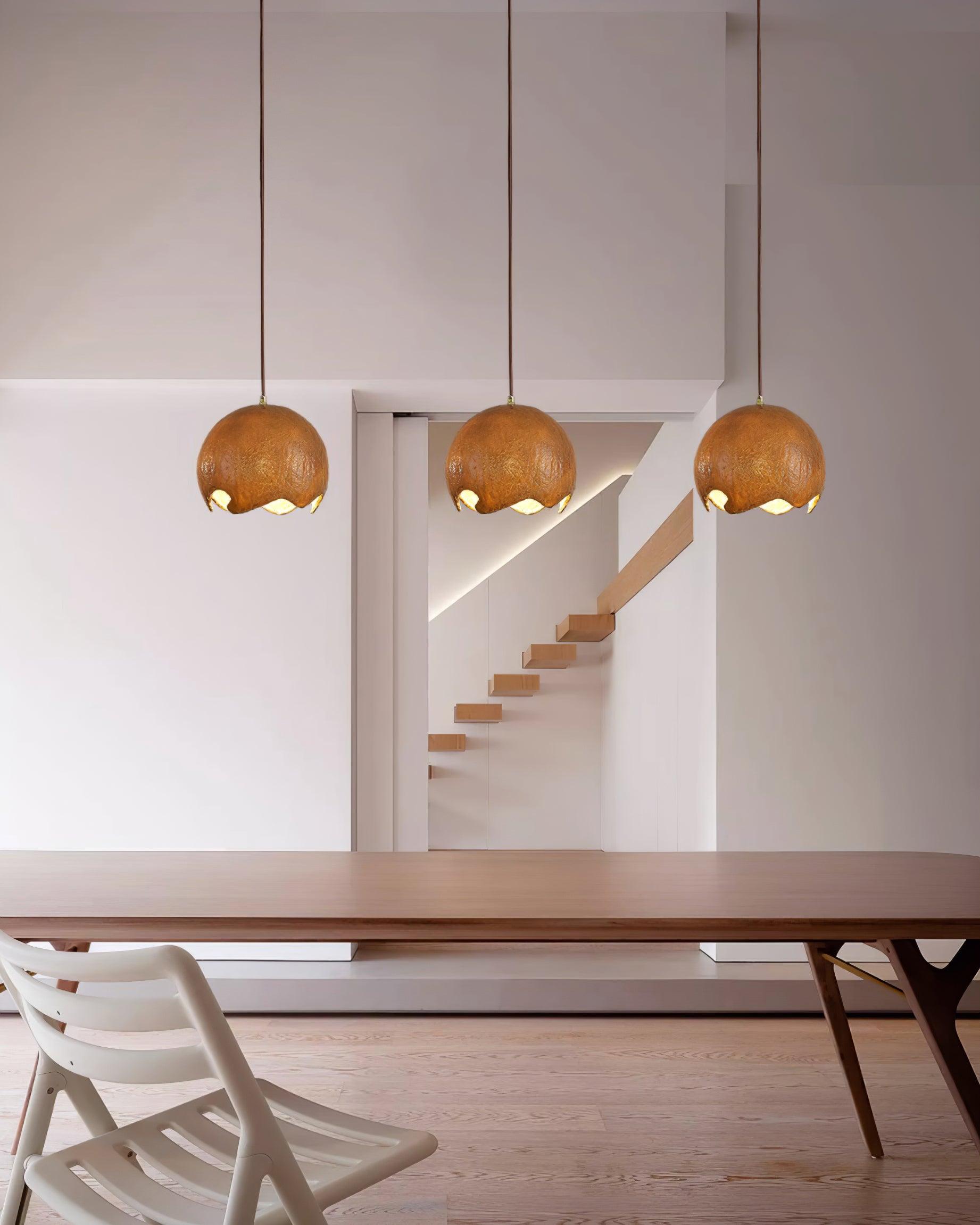 Moon Crater Pendant Lamp Resin Curvilinear Minimalist - Letslighting