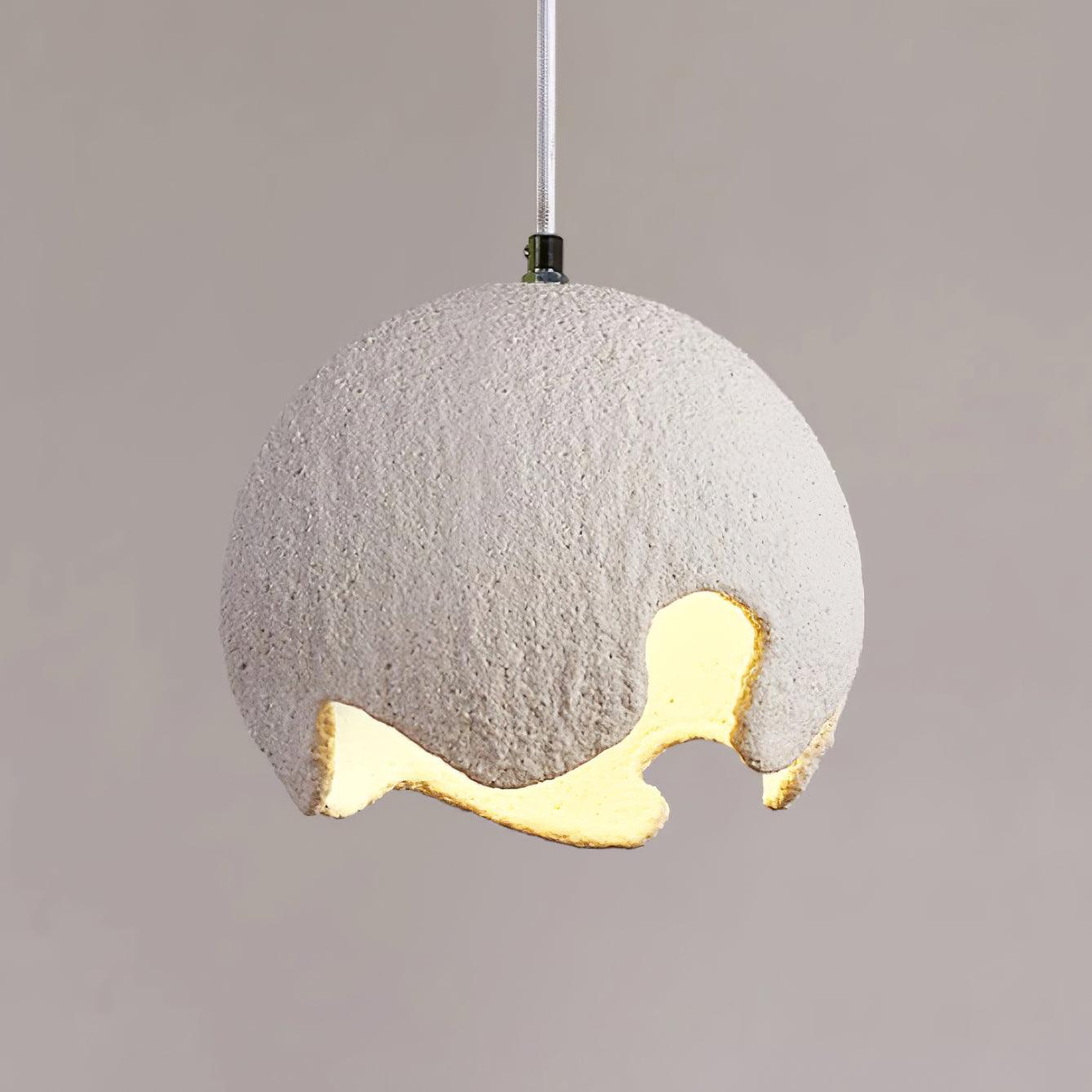 Moon Crater Pendant Lamp Resin Curvilinear Minimalist - Letslighting